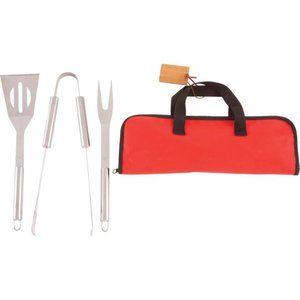 4-pc Stainless Steel BBQ Tools Set - Barbeque Tools Set